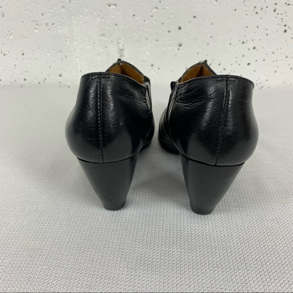 Fidgi size 36 Black Leather Ankle Boots with 2.5” Heel - Picture 3 of 12